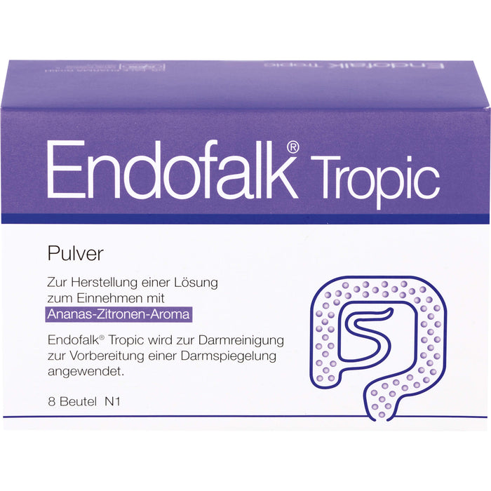 Endofalk Tropic Pulver mit Ananas-Zitronen-Aroma zur Darmreinigung, 8 St. Beutel