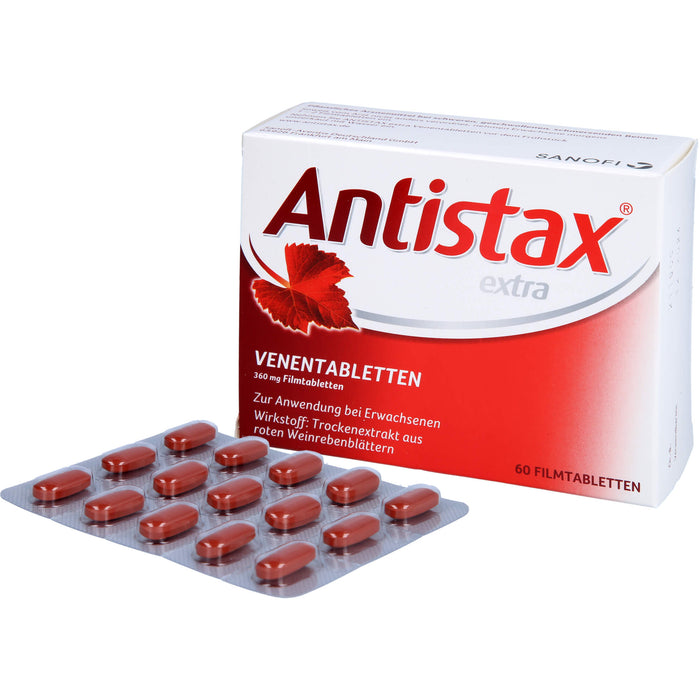 Antistax extra Venentabletten 360 mg bei schweren, geschwollenen, schmerzenden Beinen, 60 pc Tablettes