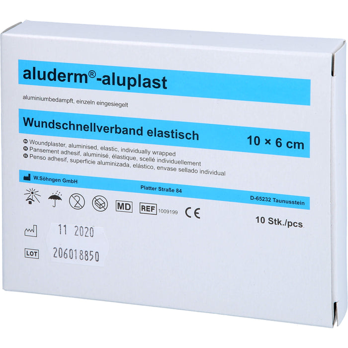 aluderm-aluplast elastisch 1 m x 6 cm Wundauflage, 1 pc Pansement