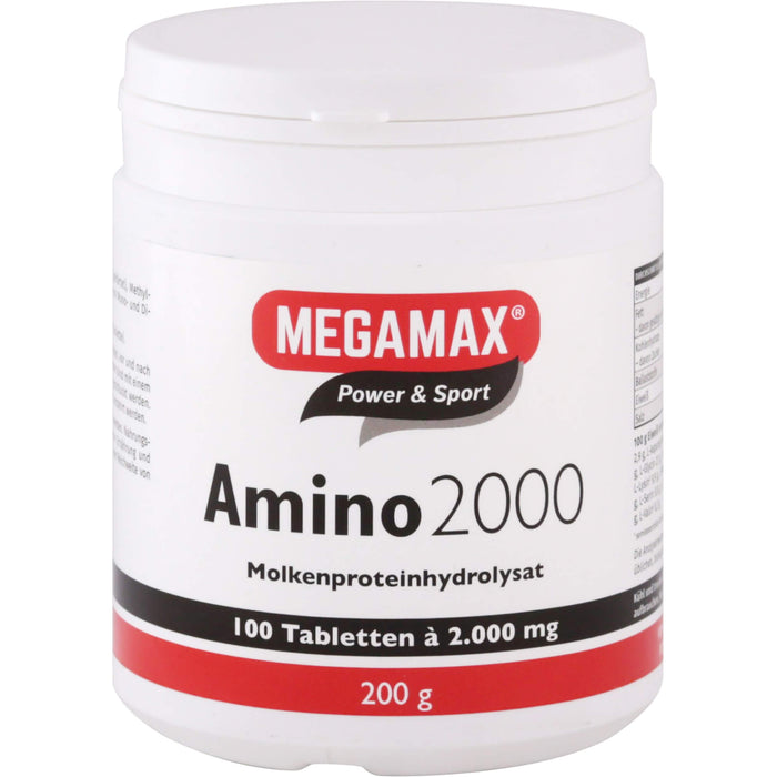 MEGAMAX Power & Sport Amino 2000 Tabletten, 100 pc Tablettes