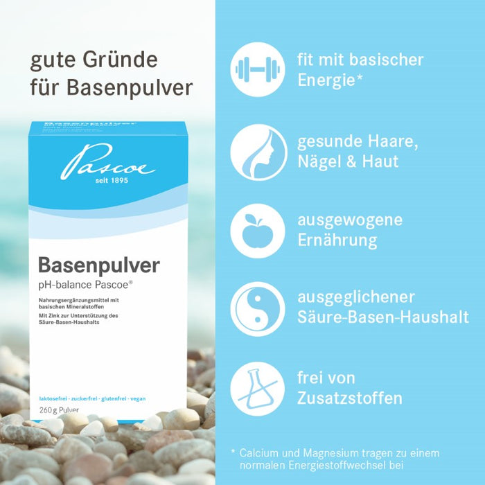 Basenpulver pH-balance Pascoe, 260 g Pulver