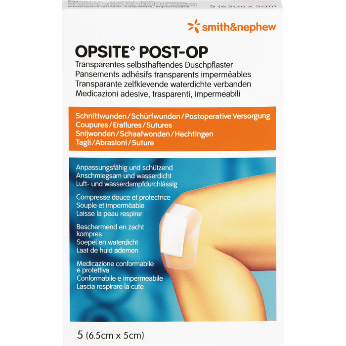 OPSITE Post-OP Duschpflaster 6.5 x 5 cm, 5 St. Wundauflagen