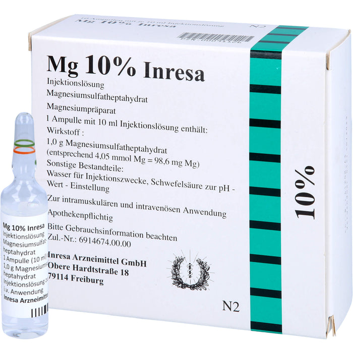 MG 10% Inresa Injektionslösung, 10 St. Ampullen