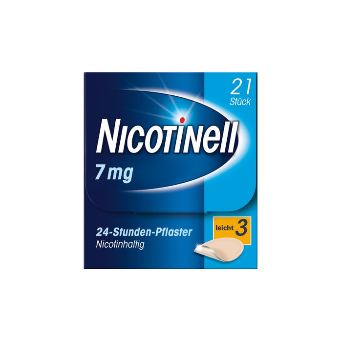 Nicotinell 7 mg/24-Stunden-Pflaster (bisher 17,5 mg) Stärke 3 (leicht), 21 pc Pansement