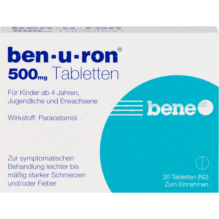 Ben-u-ron 500 mg Tabletten, 20 pc Tablettes