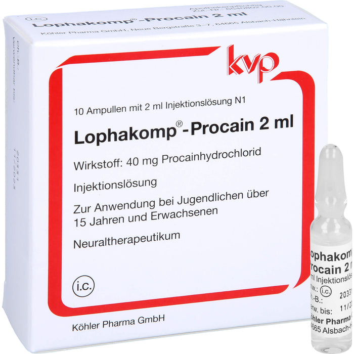 Lophakomp Procain 2 ml Ampullen, 10 St. Ampullen