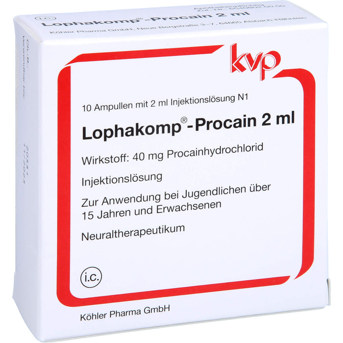 Lophakomp Procain 2 ml Ampullen, 10 St. Ampullen