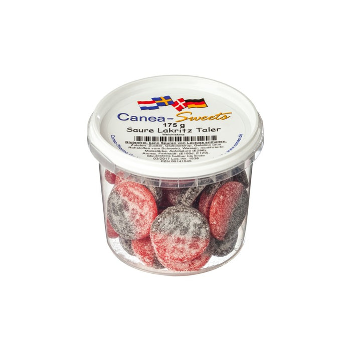 Canea-Sweets Saure Lakritz Taler Weichlakritz, 175 g Candies