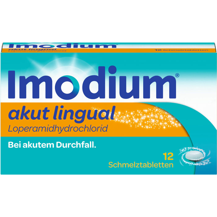 Imodium akut lingual 2 mg Schmelztabletten Reimport EurimPharm, 12 pc Tablettes