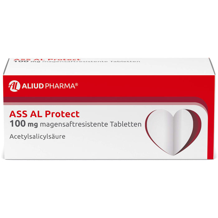 ASS AL Protect 100 mg magensaftresistente Tabletten zur Thrombozytenaggregationshemmung, 50 pc Tablettes