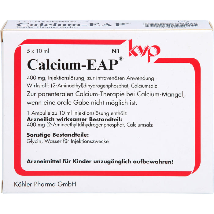 Calcium-EAP Injektionslösung bei Calcium-Mangel, 5 pcs. Ampoules