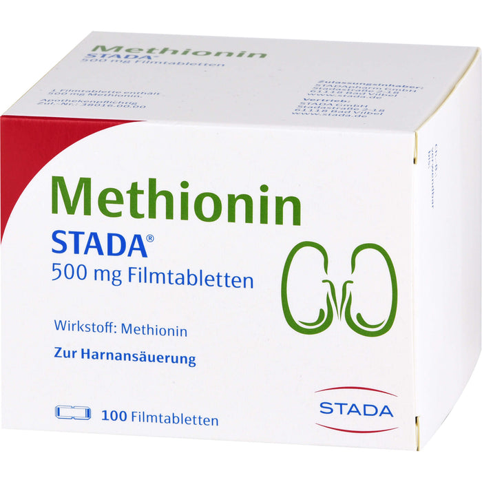 Methionin STADA 500 mg Filmtabletten zur Harnansäuerung, 100 pc Tablettes