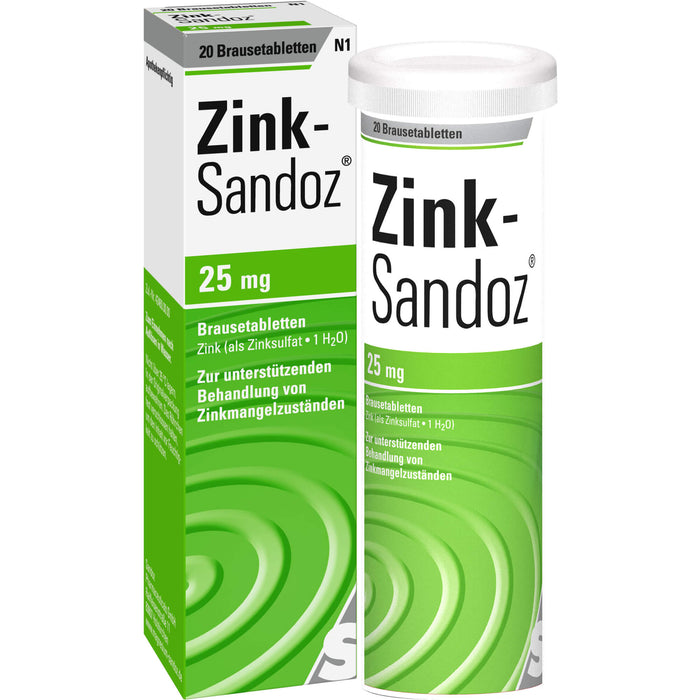 Zink-Sandoz 25 mg Brausetabletten, 20 St. Tabletten