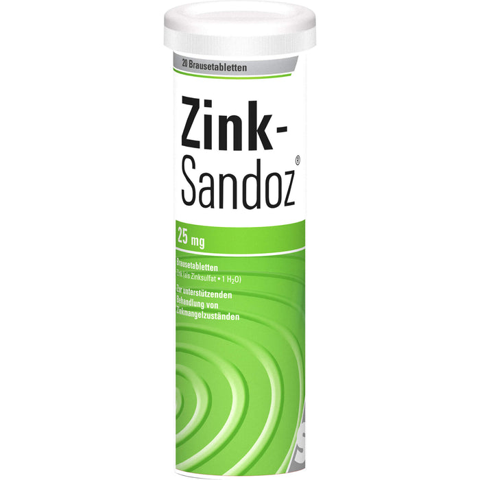 Zink-Sandoz 25 mg Brausetabletten, 20 pc Tablettes