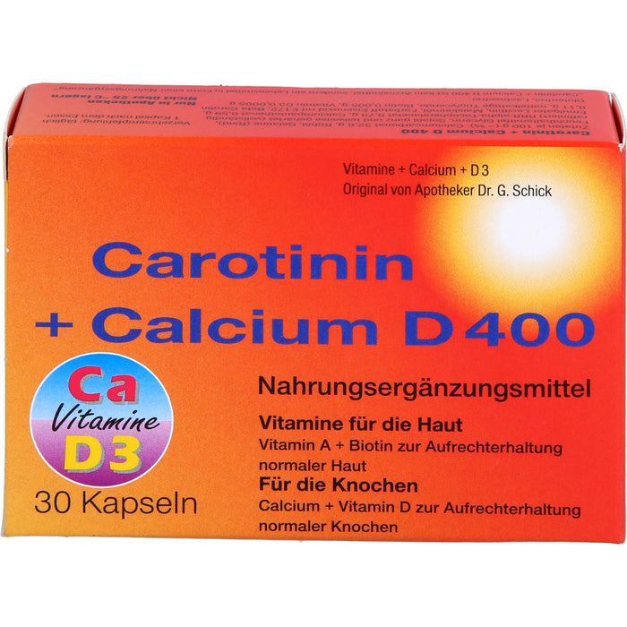 Inkosmia Carotinin + Calcium D 400 Kapseln, 30 pc Capsules