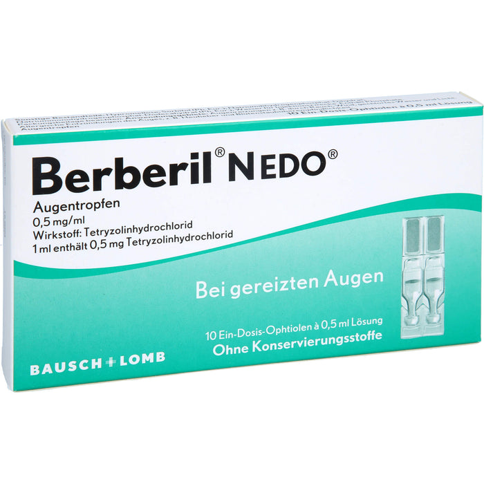 Berberil N EDO Augentropfen bei gereizten Augen, 10 pc Pipettes à dose unique