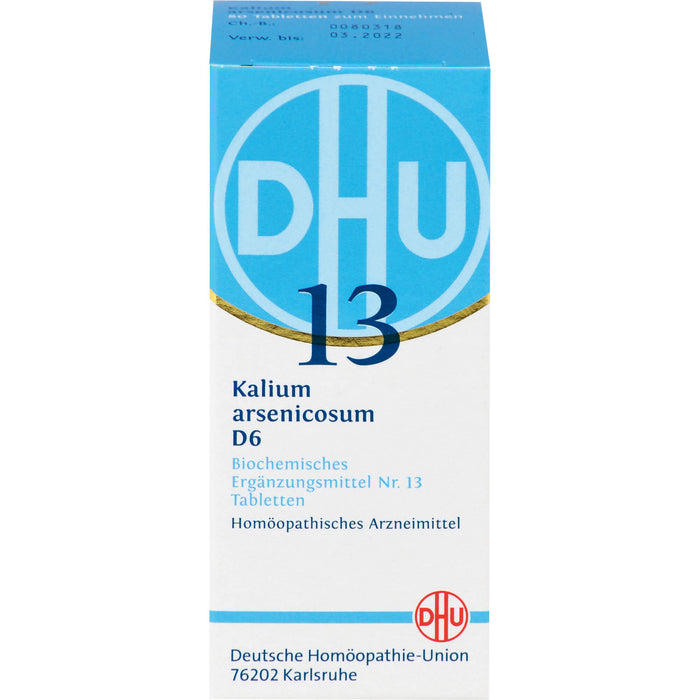 DHU Biochemie 13 Kalium arsenicosum D6 Tabletten, 80 pcs. Tablets