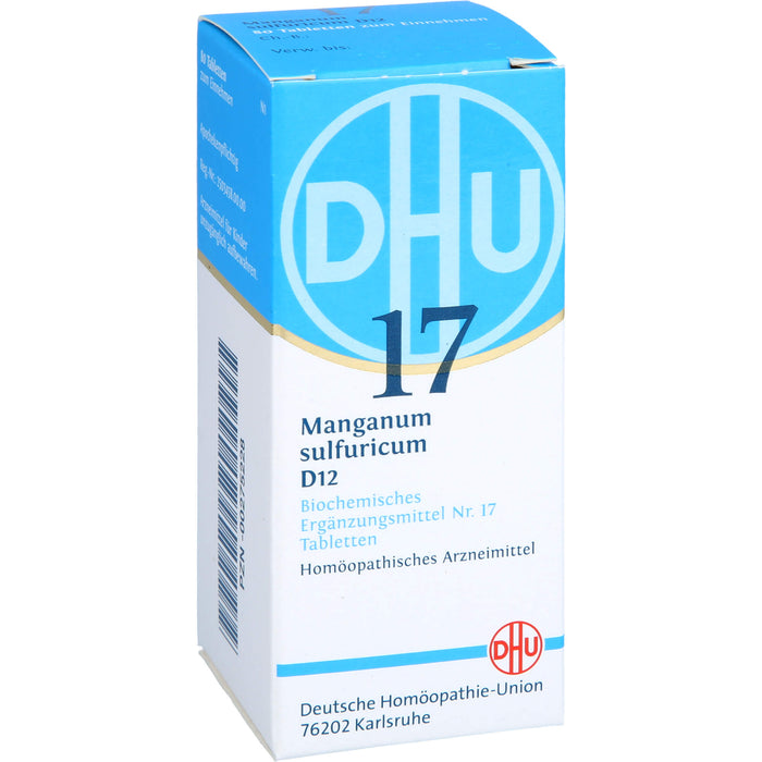 DHU Schüßler-Salz Nr. 17 Manganum sulfuricum D12 Tabletten, 80 St. Tabletten