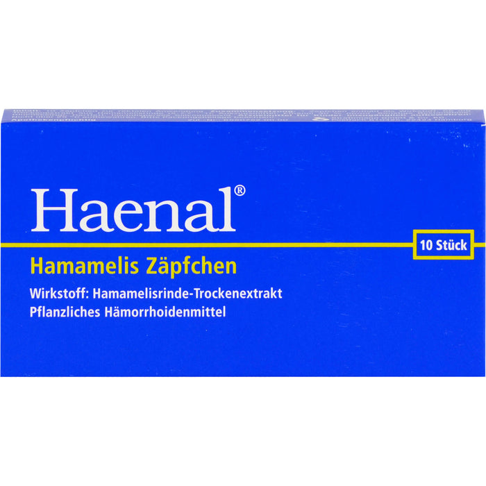 Haenal Hamamelis Zäpfchen Hämorrhoidenmittel, 10 pc Suppositoires