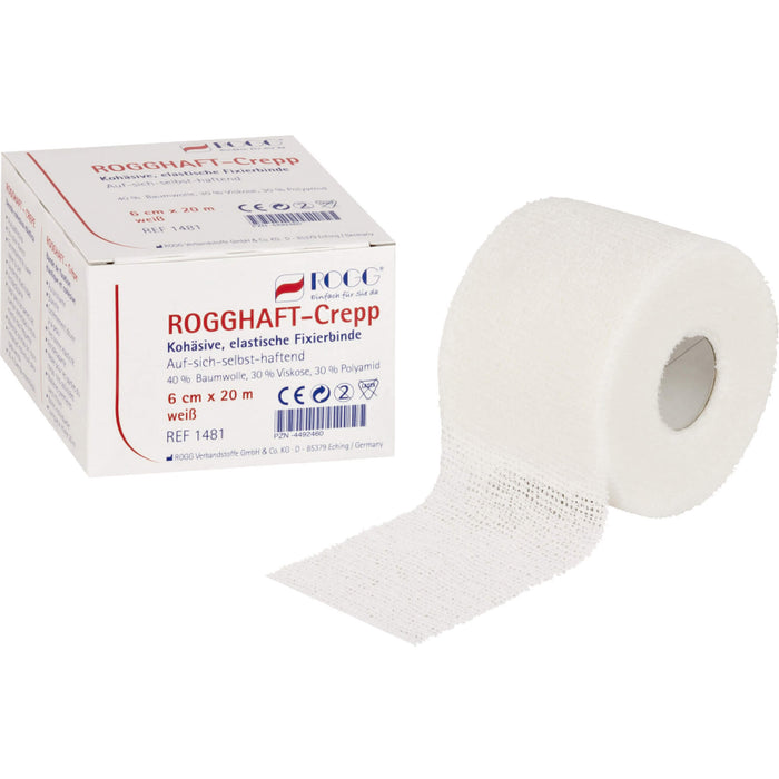 ROGGHAFT-Crepp 4 m x 8 cm kohäsive, elastische Fixierbinde, 1 pcs. Bandage