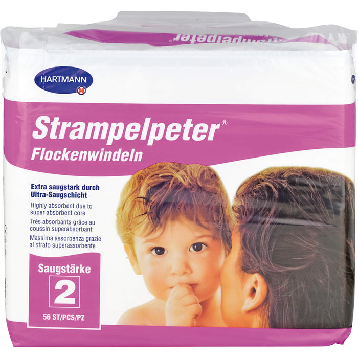 HARTMANN Strampelpeter Flockenwindeln Saugstärke 2, 56 pcs. Nappies