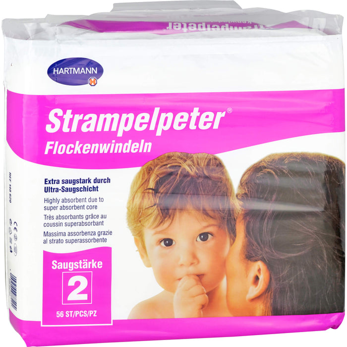 HARTMANN Strampelpeter Flockenwindeln Saugstärke 2, 56 pcs. Nappies