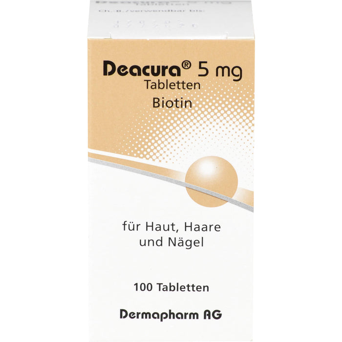 Dermapharm Deacura Tabletten für Haut, Haare und Nägel, 100 pc Tablettes