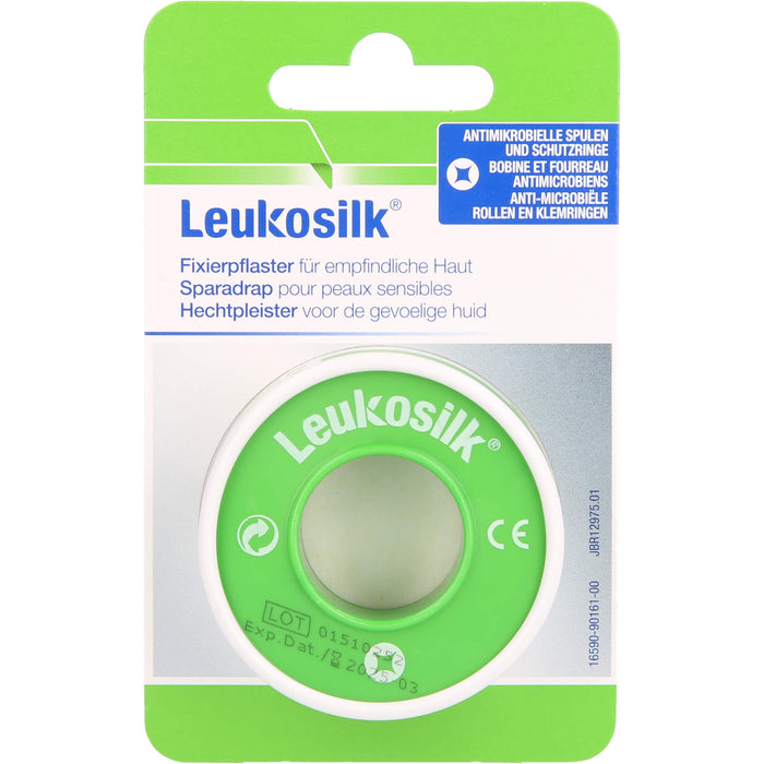 Leukosilk 1,25 cm x 5 m Fixierpflaster für empfindliche Haut, 1 pcs. Patch