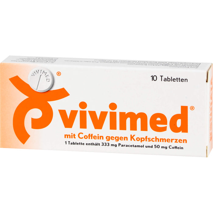 vivimed mit Coffein gegen Kopfschmerzen Tabletten, 10 St. Tabletten