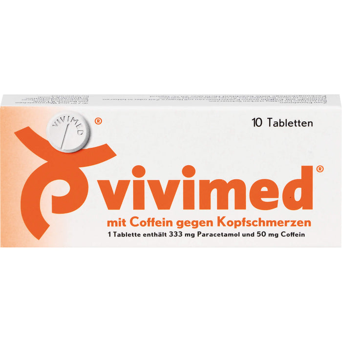 vivimed mit Coffein gegen Kopfschmerzen Tabletten, 10 St. Tabletten