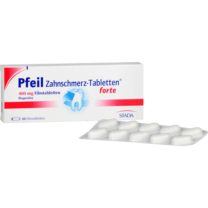 Pfeil Zahnschmerz-Tabletten forte 400 mg Ibuprofen, 20 pcs. Tablets