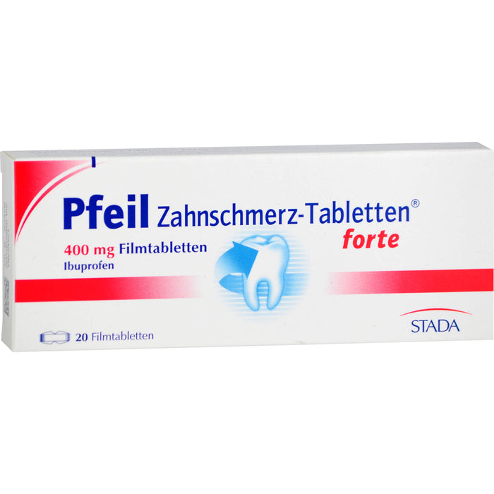 Pfeil Zahnschmerz-Tabletten forte 400 mg Ibuprofen, 20 pcs. Tablets