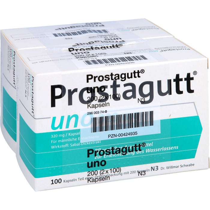 Prostagutt uno Kapseln zur Erleichterung des Wasserlassens, 200 pc Capsules