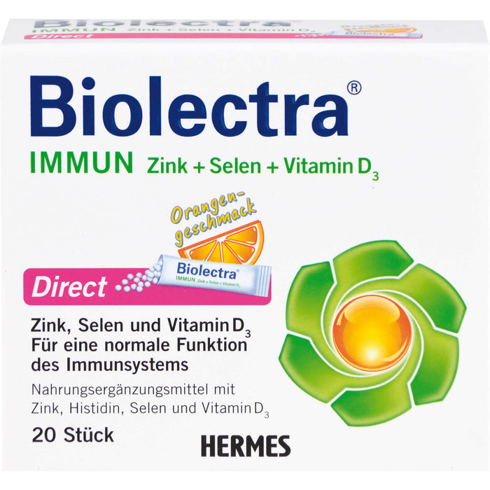 Biolectra Immun Zink + Selen + Vitamin D3 direct Micro-Pellets, 20 pcs. Sachets