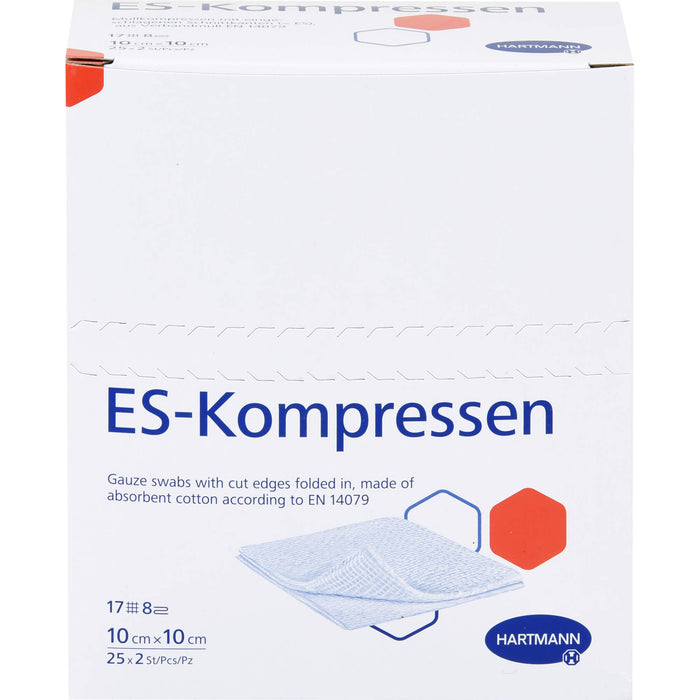 HARTMANN ES-Kompressen steril 10 x 10 cm 8fach, 10 pcs. Compresses