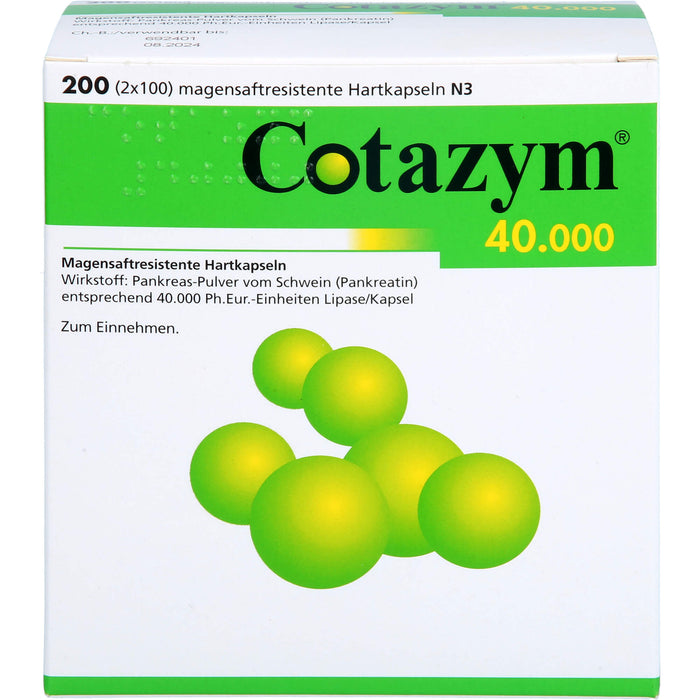 Cotazym 40.000, Magensaftresistente Hartkapseln, 200 St. Kapseln