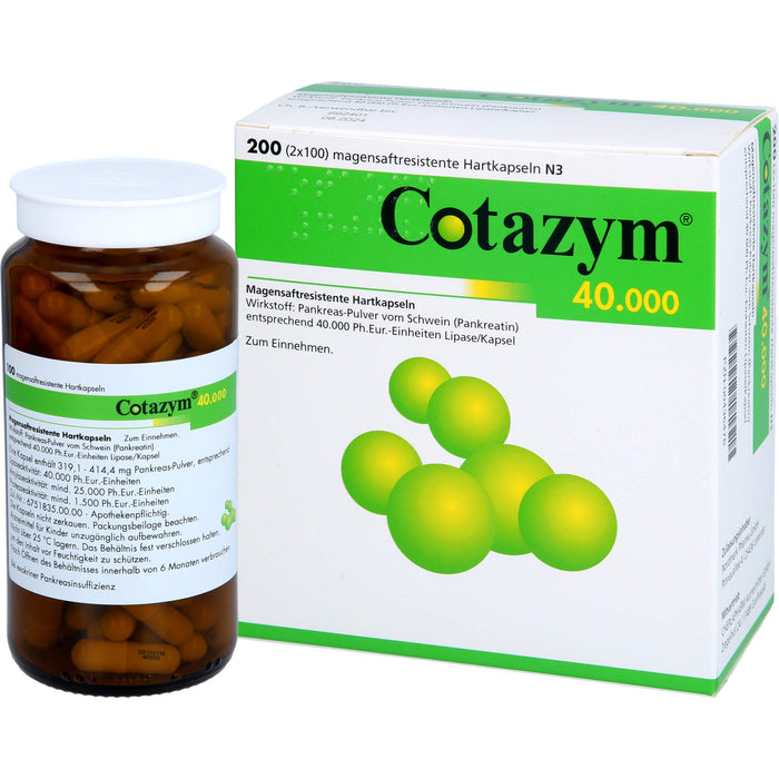 Cotazym 40.000, Magensaftresistente Hartkapseln, 200 pcs. Capsules