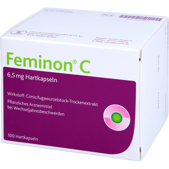 Feminon C Kapseln bei Wechseljahresbeschwerden, 100 pcs. Capsules