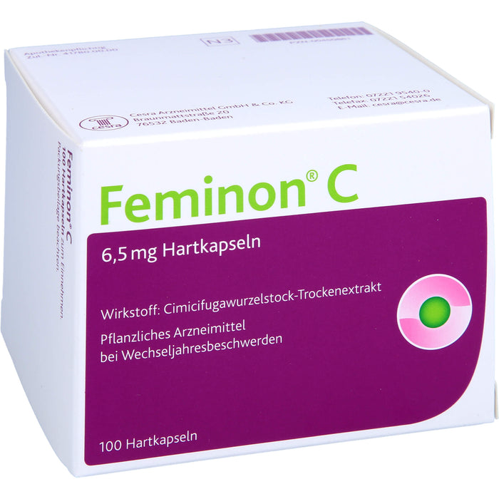 Feminon C Kapseln bei Wechseljahresbeschwerden, 100 pcs. Capsules