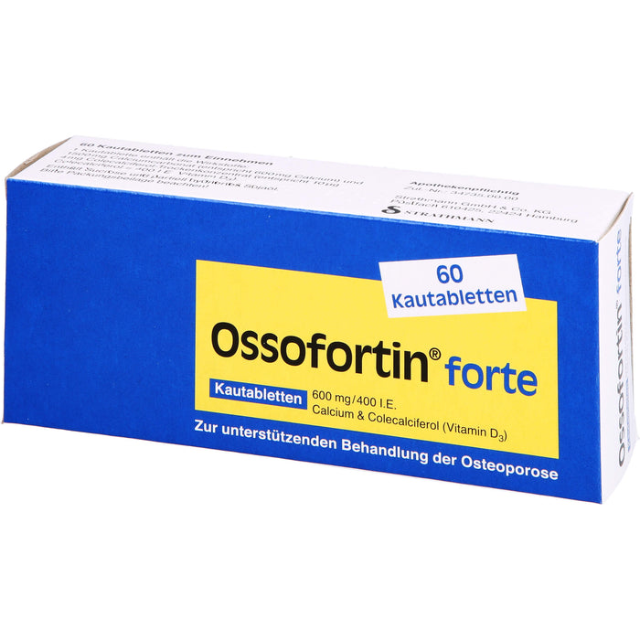 Ossofortin forte, 600 mg/400 I.E. Kautabletten, 60 St KTA