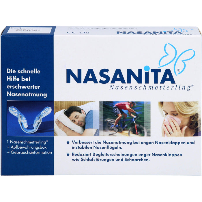 NASANITA Nasenschmetterling Hilfe bei erschwerter Nasenatmung, 1 pcs. Device