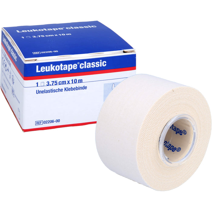 Leukotape classic 3,75 cm x 10 m weiß unelastische Klebebinde, 1 St. Wundauflagen