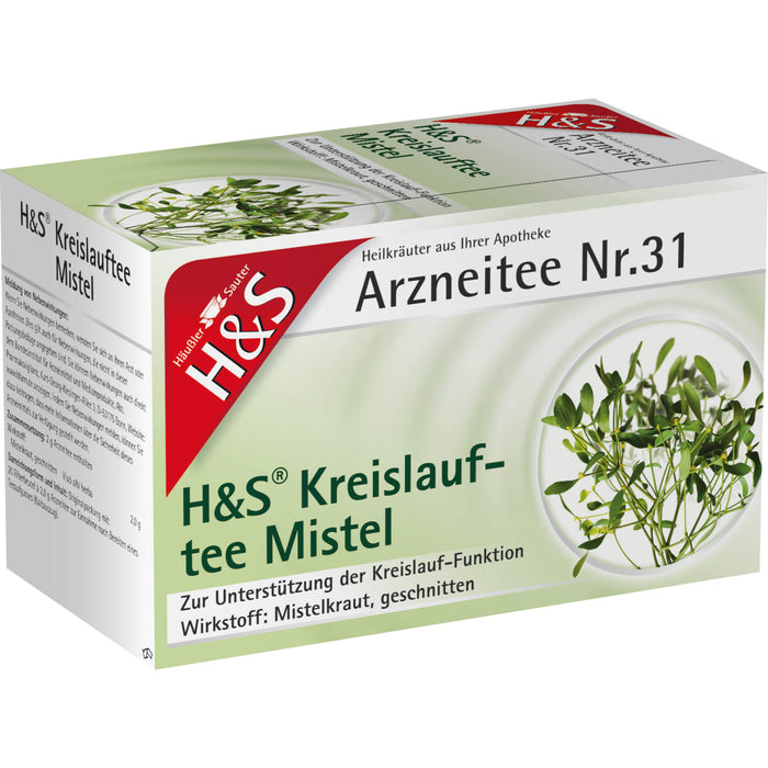 H&S Kreislauftee Mistel, 20 pcs. Filter bag