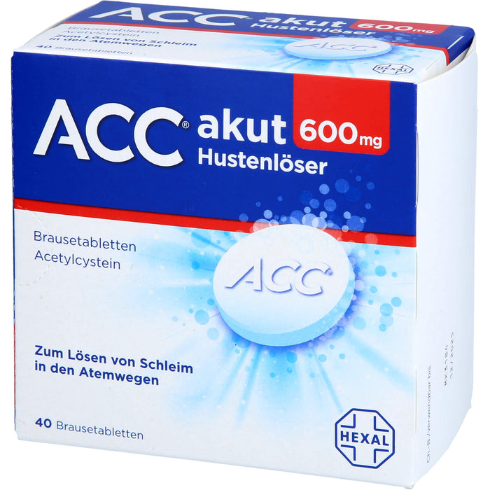 ACC akut 600 mg Hustenlöser Brausetabletten, 40 pcs. Tablets