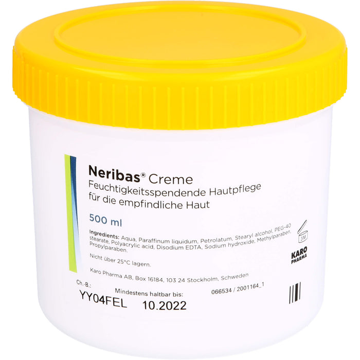 Neribas Creme feuchtigkeitsspendende Hautpflege für die empfindliche Haut, 500 ml Cream