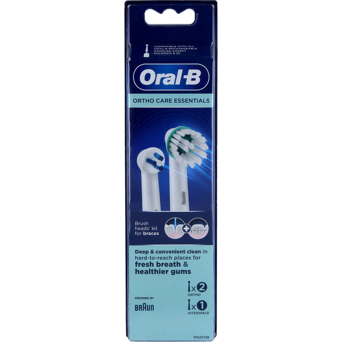 Oral-B Aufsteckbürsten Ortho-Care Essentials 3er, 3 St ZBU