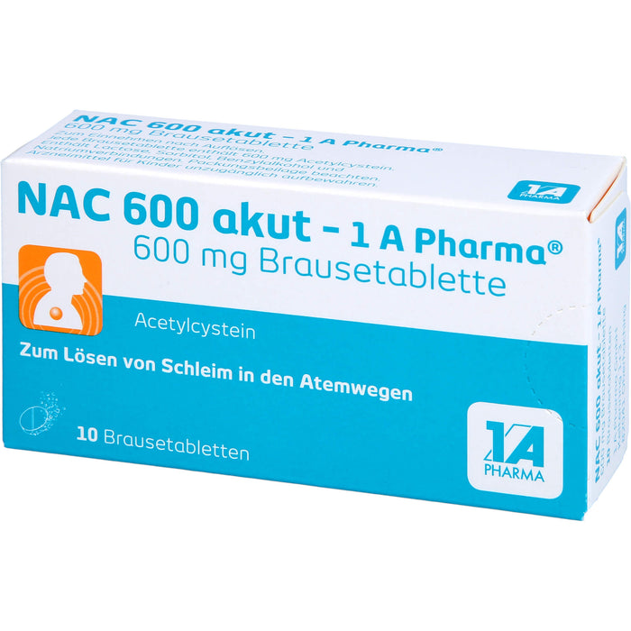 NAC 600 akut - 1 A Pharma, 10 pcs. Tablets