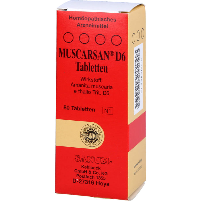 SANUM-KEHLBECK Muscarsan D6 Tabletten, 80 pcs. Tablets