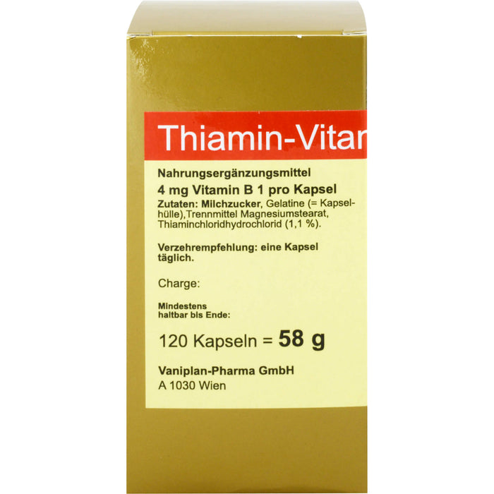 FBK-Pharma Thiamin-Vitamin B1 Kapseln, 120 pcs. Capsules