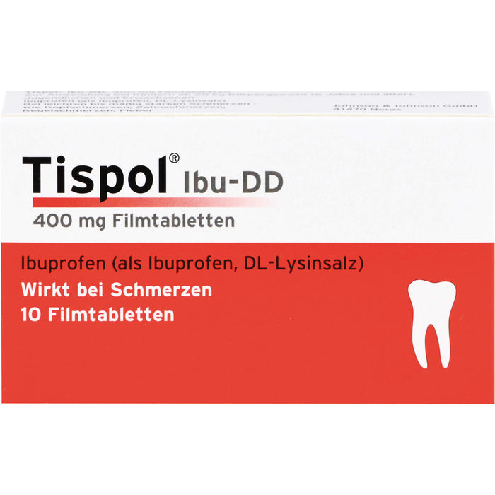 Tispol Ibu-DD Tabletten wirkt bei Schmerzen, 10 pc Tablettes